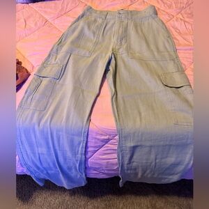 Green baggy cargo pants xs